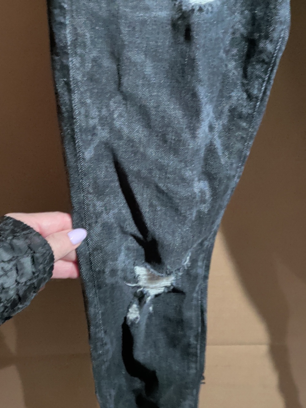 Nwt R13 Allison Skinny Fit Black Distressed Callen Snake Print Jeans With Rips - Picture 6 of 12